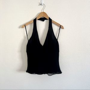 🍁3 for $15 🍁 SPENSER JEREMY Black Silk Halter Top
